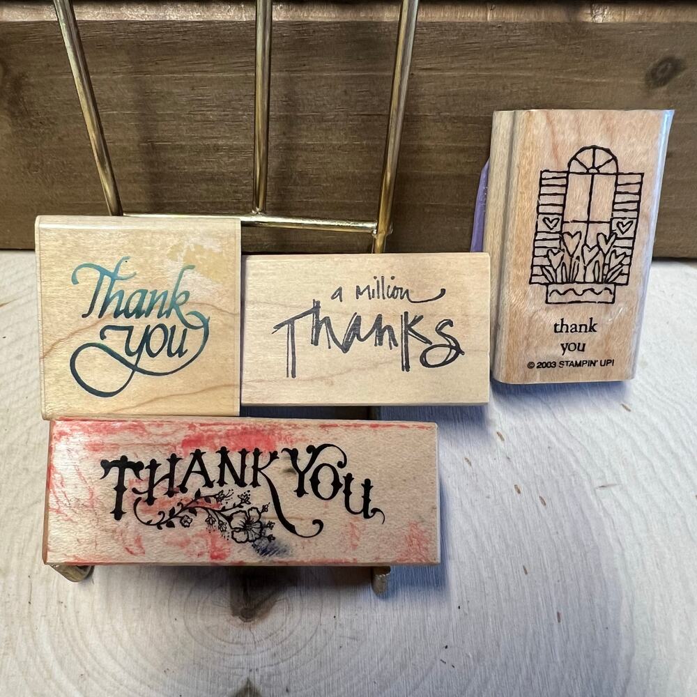 Rubber Stamps: 4 “Thank You”